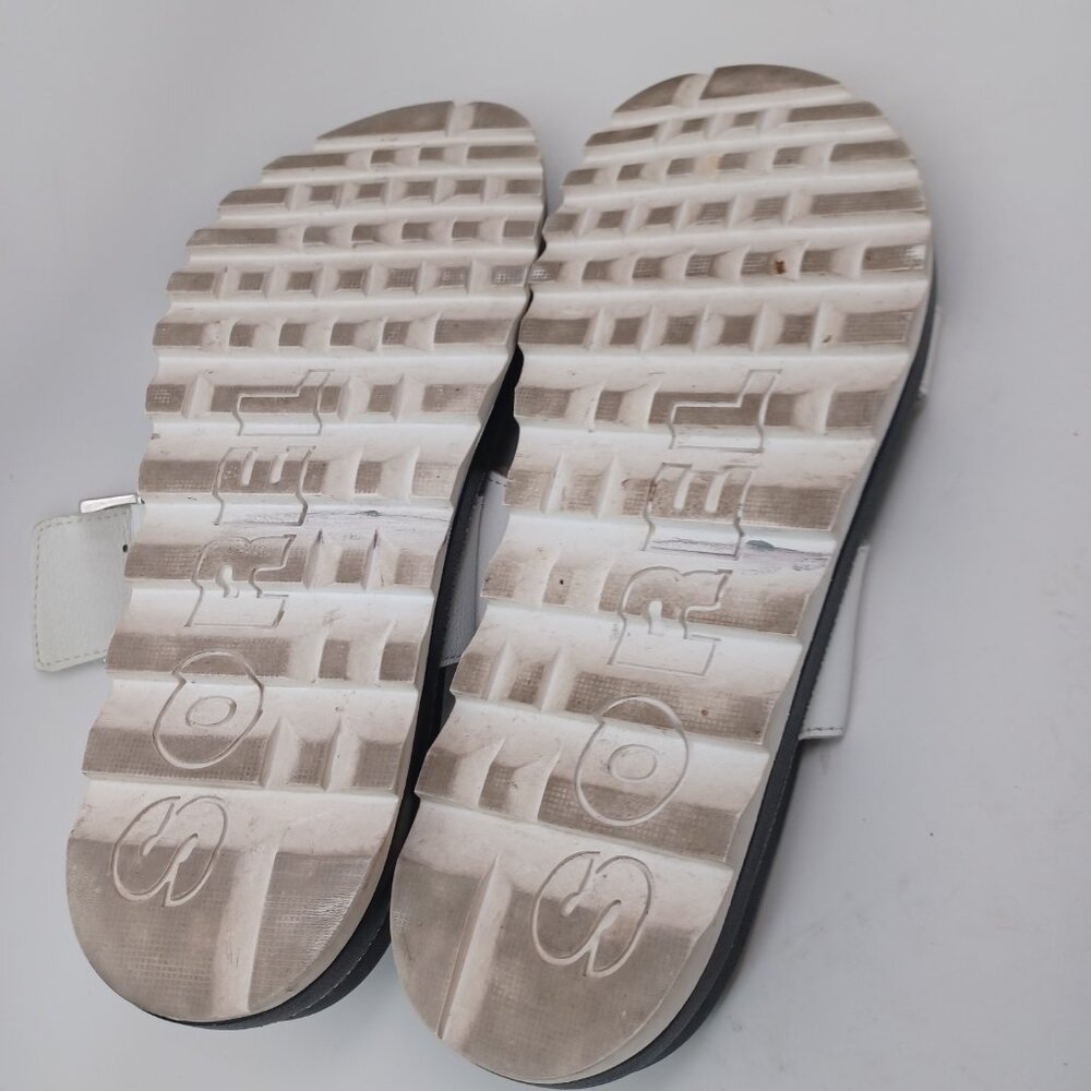 Sorel‎ Womens Sandals Roaming Two Strap Slip On Slide Wedge White Black Size 9.5 - Picture 15 of 16